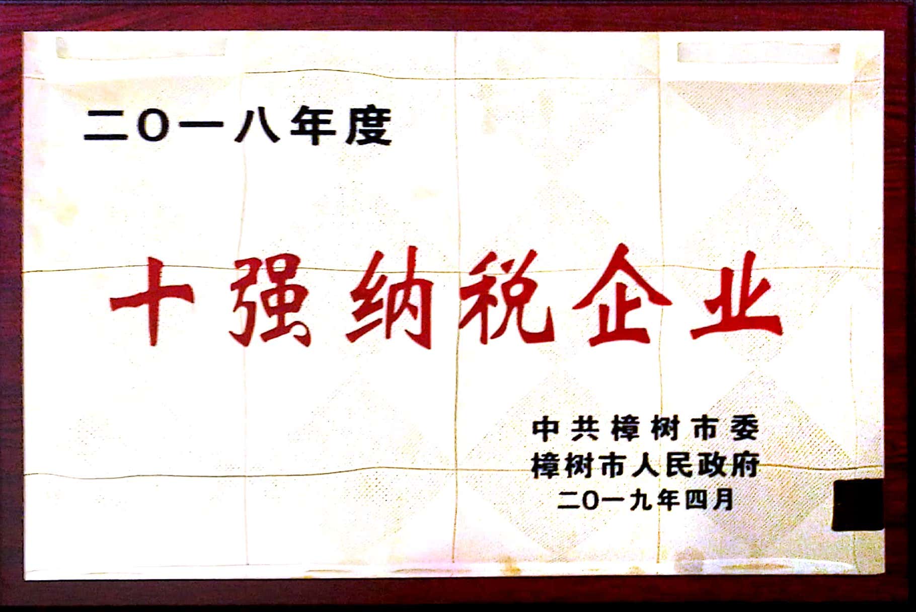 喜報：我司榮獲樟樹市“納稅億元以上突出貢獻獎”等多項殊榮